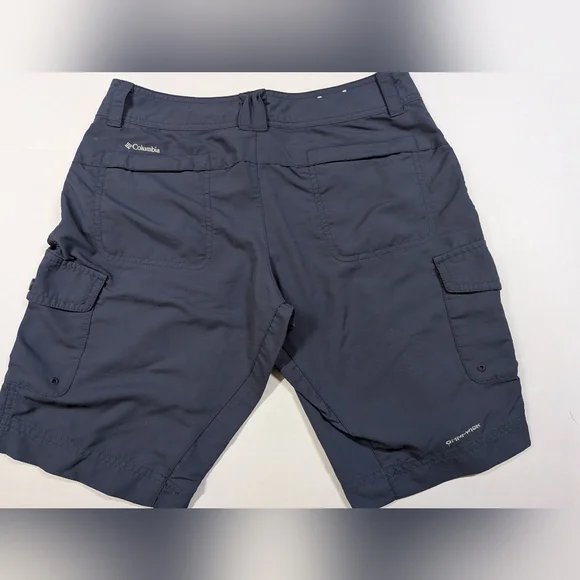 Columbia Omni Wick Cargo Shorts Womens 2 10L Blue Nylon Outdoor Hiking Casual - Picture 8 of 8